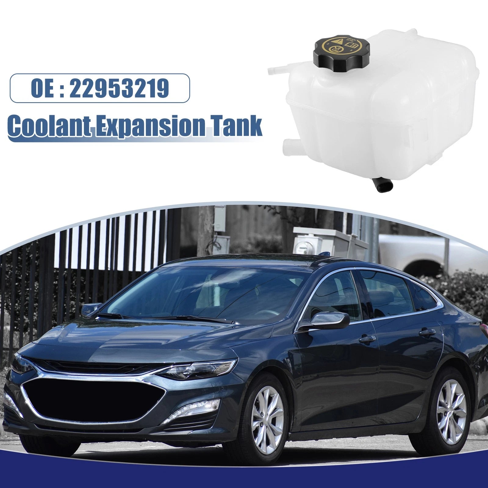 Coolant Radiator Reservoir Tank with Cap Sensor for Chevy Malibu (2013–2015)