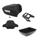 Matte Black King Trunk Backrest Mount Rack for Harley Electra Glide (2009–2013)
