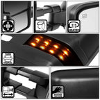 Powered Towing Mirror Set for Chevy Silverado (2003–2007) - Black, Heat, LED Signal