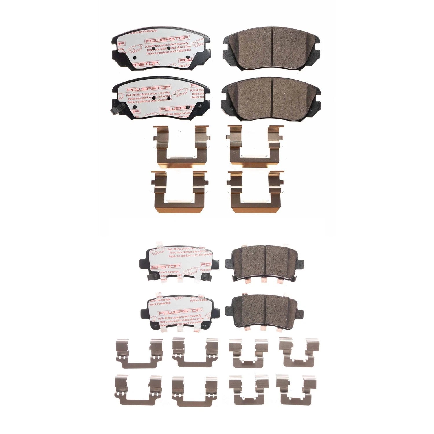 PowerStop Front & Rear Carbon Fiber Ceramic Brake Pads Kit for Regal Malibu (2014–2020)