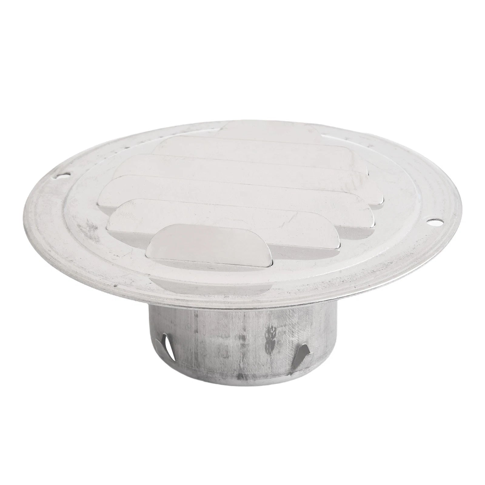 Round Exterior Wall Duct Vent with Stainless Steel Grille for Air Circulation