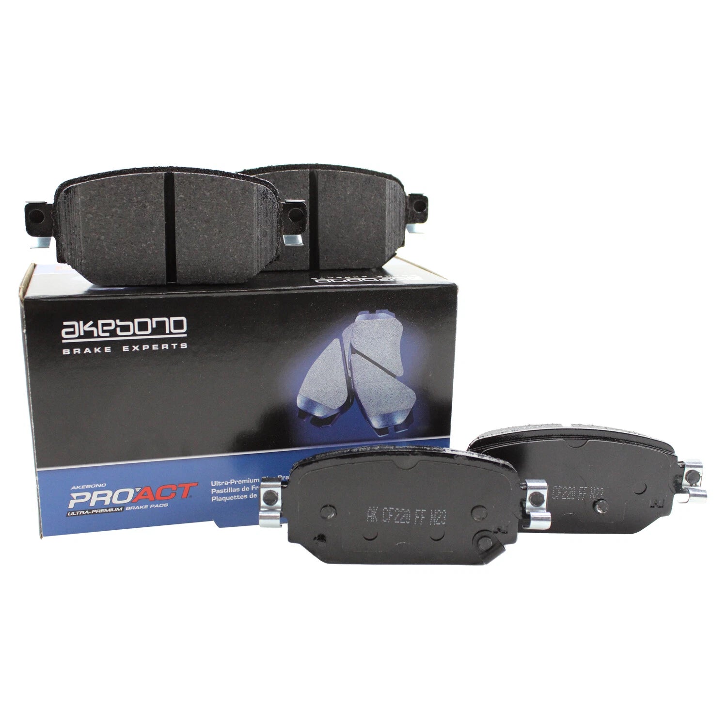 Set of 4 Akebono ProACT Rear Ceramic Brake Pads for Mazda 3 (2017–2018) & CX-3 (2019–2020)