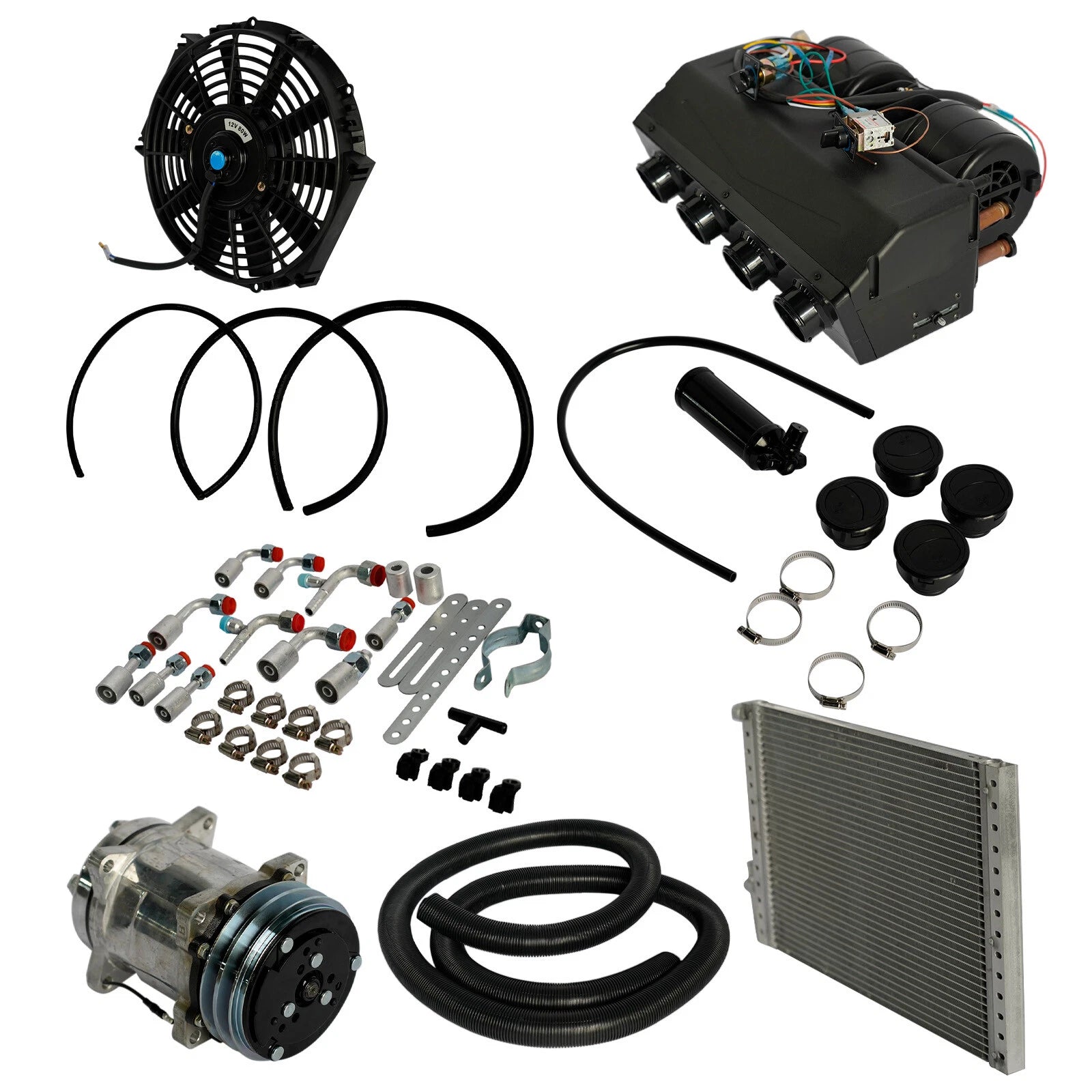 Air Conditioning Kit for Universal Vehicles (12 Volt)