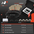 Front Drilled Brake Rotors & Ceramic Pads for Hyundai Sonata (2015–2019)