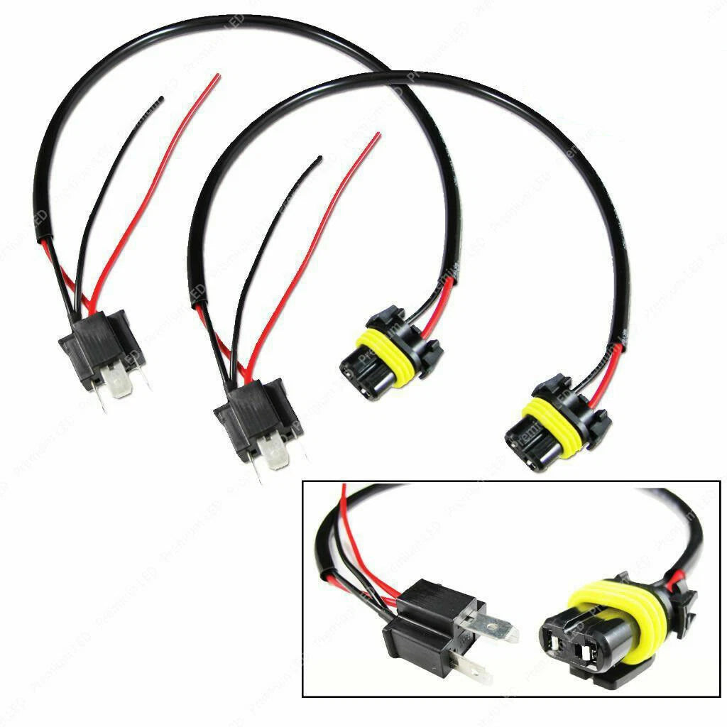 9006 to H4 Headlight Retrofit Adapter Wires for Conversion (2010–2020)