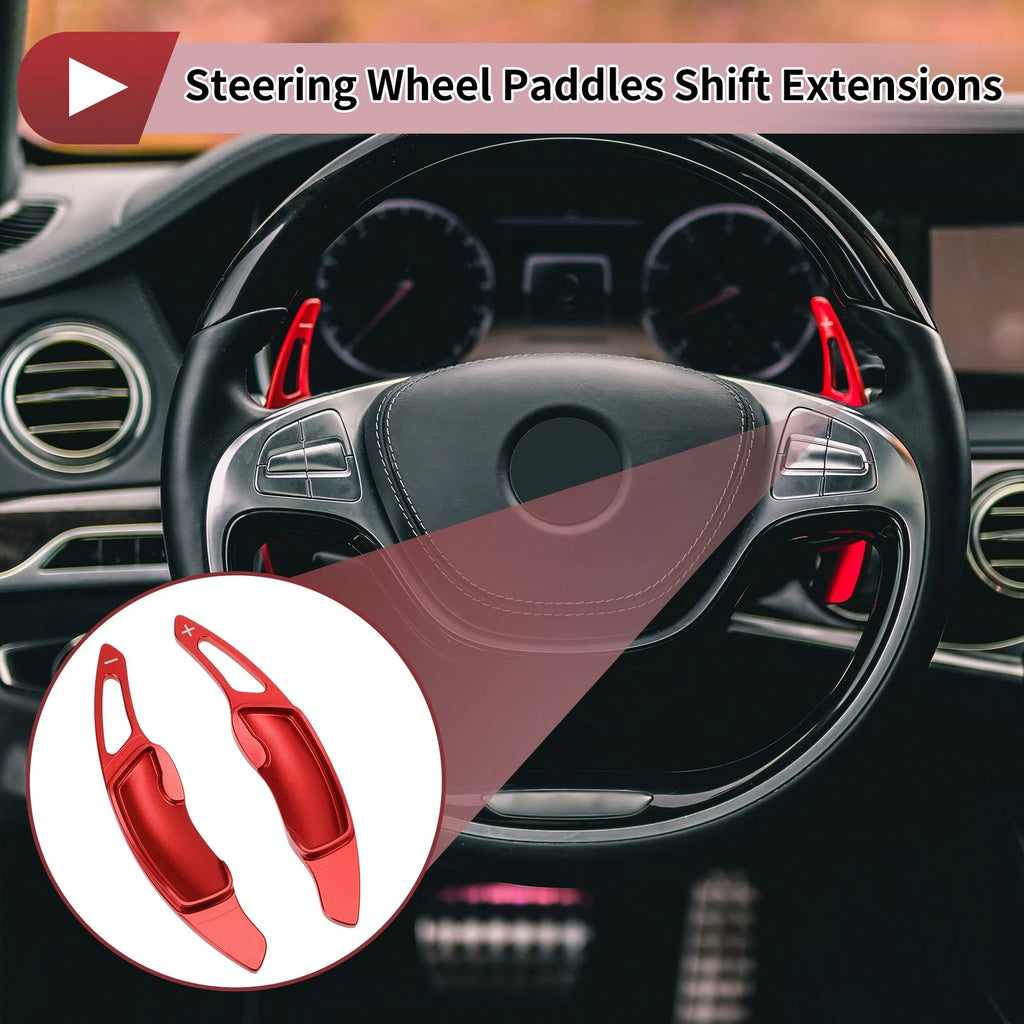 2X Red Aluminum Alloy Steering Wheel Paddles for Subaru Crosstrek (2012–2025)