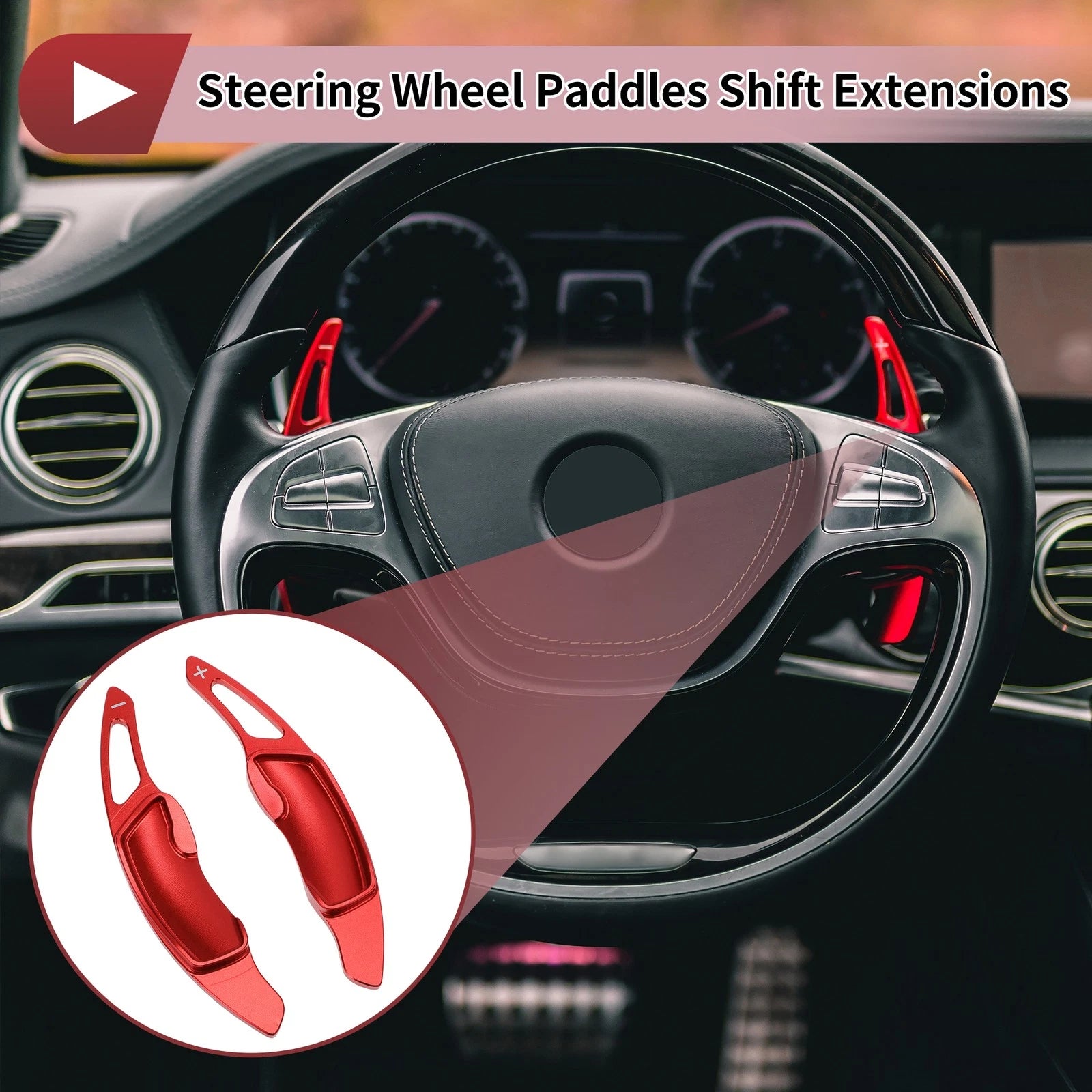 2X Red Aluminum Alloy Steering Wheel Paddles for Subaru Crosstrek (2012–2025)