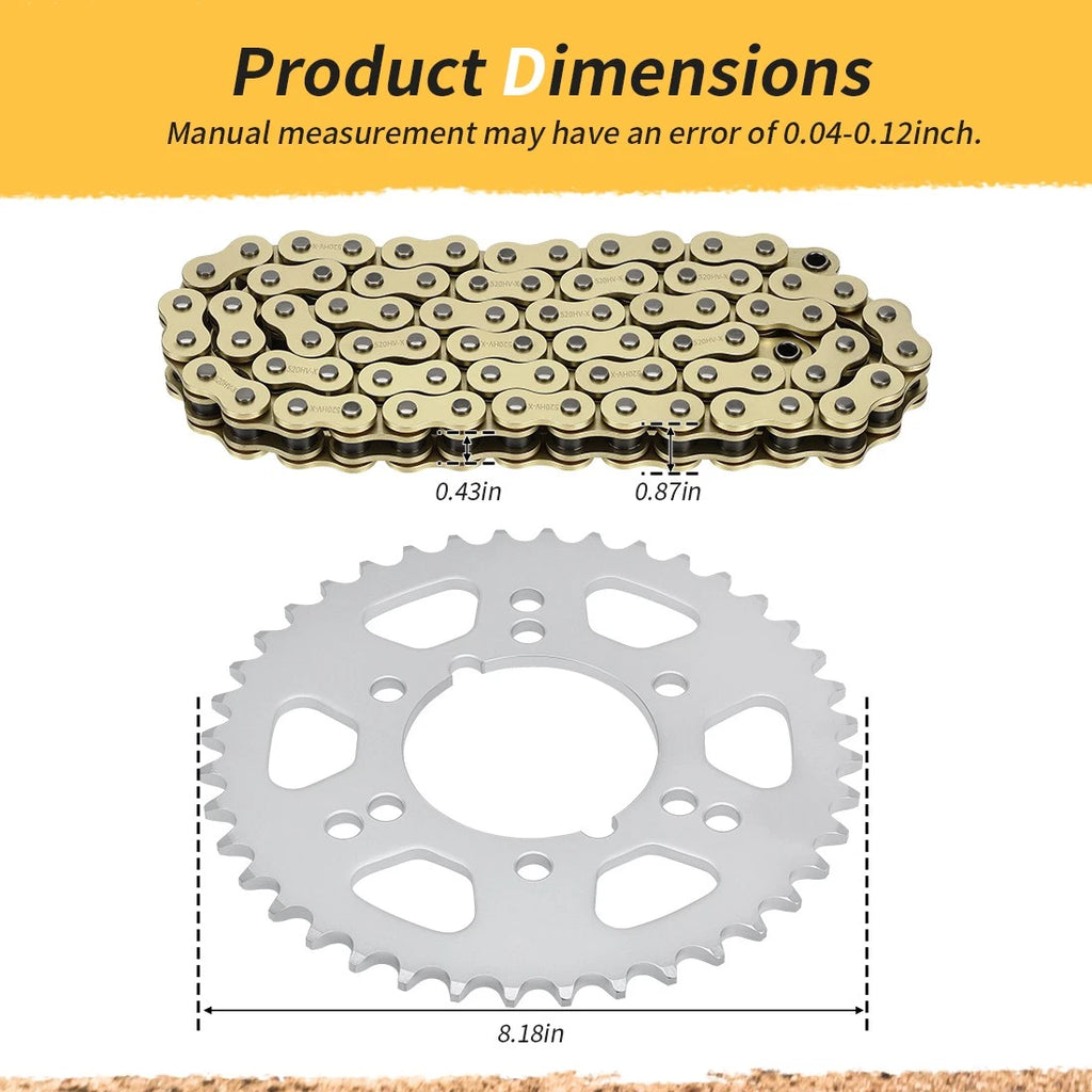 78L X-Ring Drive Chain + Drive Sprocket for Polaris Trail Boss Trail Blazer (1999–2003)