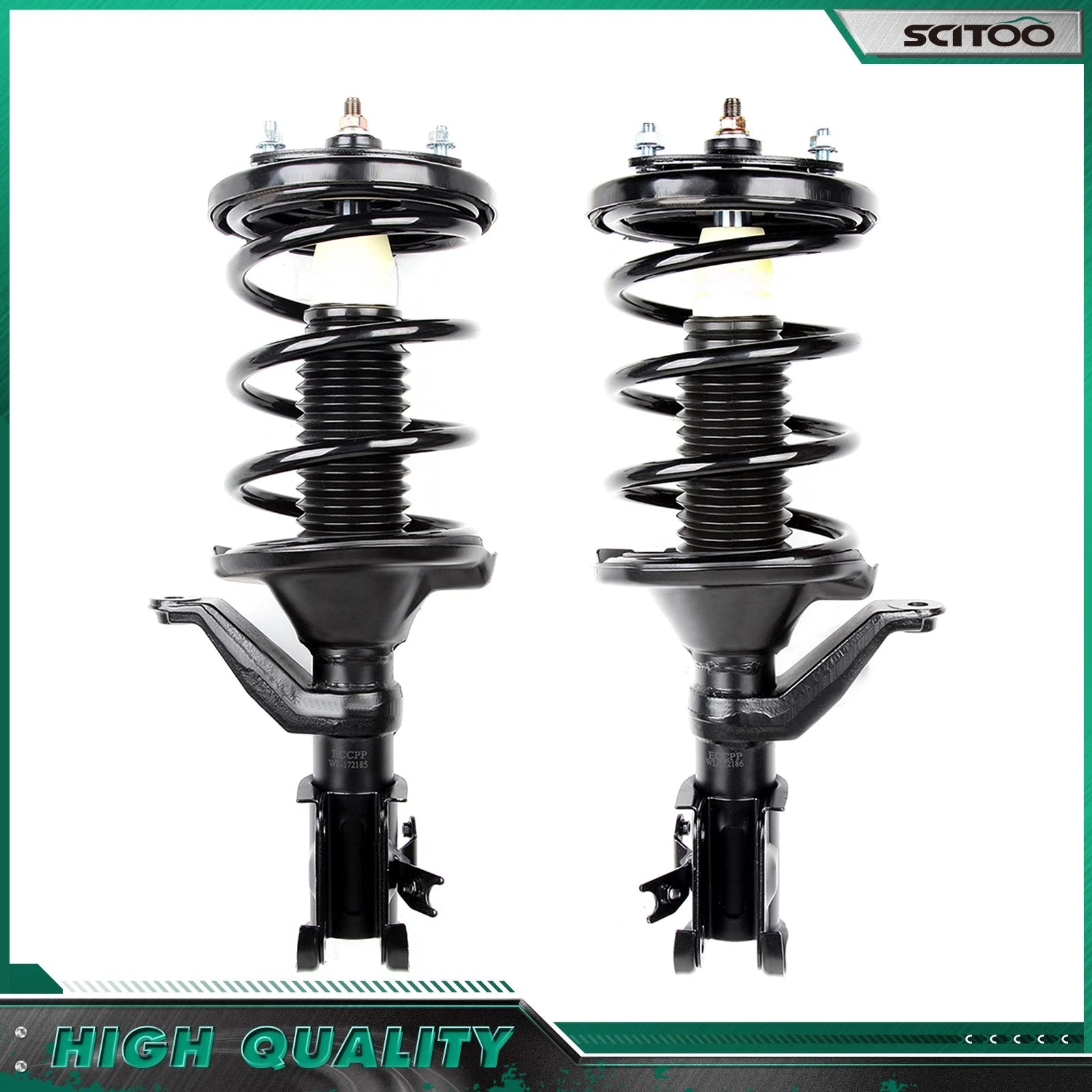 Set of 2 Complete Struts & Shocks for Honda Civic 1.7L (2003–2005)