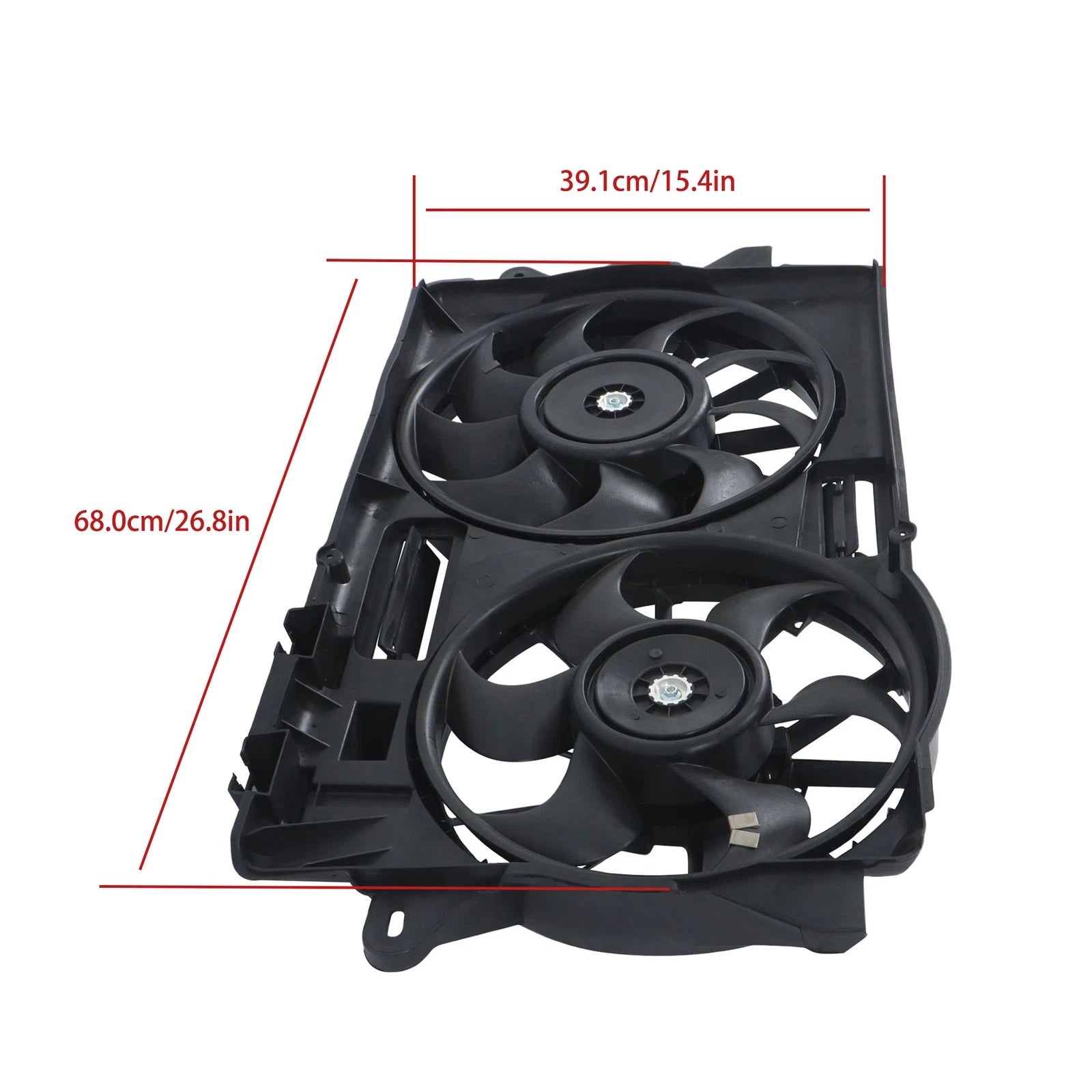 Dual Radiator Cooling Fan with Shroud for Ford Mustang (2015–2022)