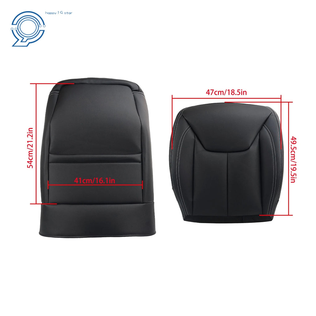 Set of 2 Black Leather Seat Covers for Jeep Wrangler (2013–2017)