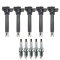 Set of 5 Ignition Coils & NGK Laser Platinum Spark Plugs for Beetle Jetta
