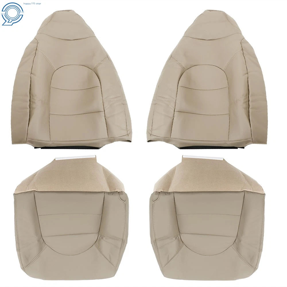 Set of 2 Front Seat Covers for Ford F250 F350 Lariat (1999–2000) Tan