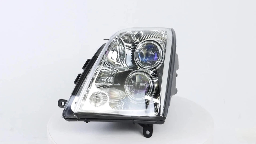 LH Headlight for Cadillac STS (2005–2011) Halogen Black Housing Clear