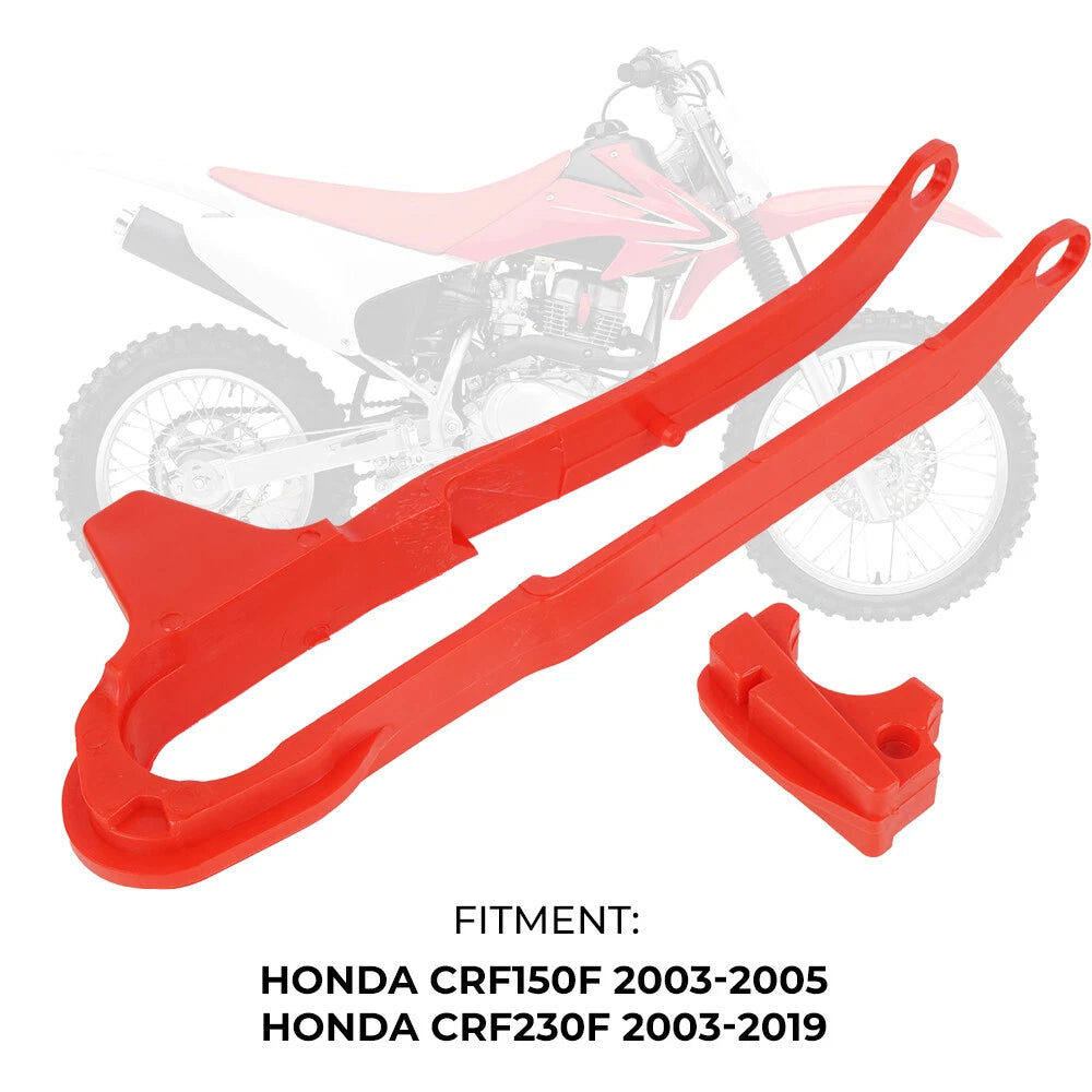 Rear Swingarm Chain Slider Guide Guard Red for Honda CRF150F CRF230F (2003–2005)