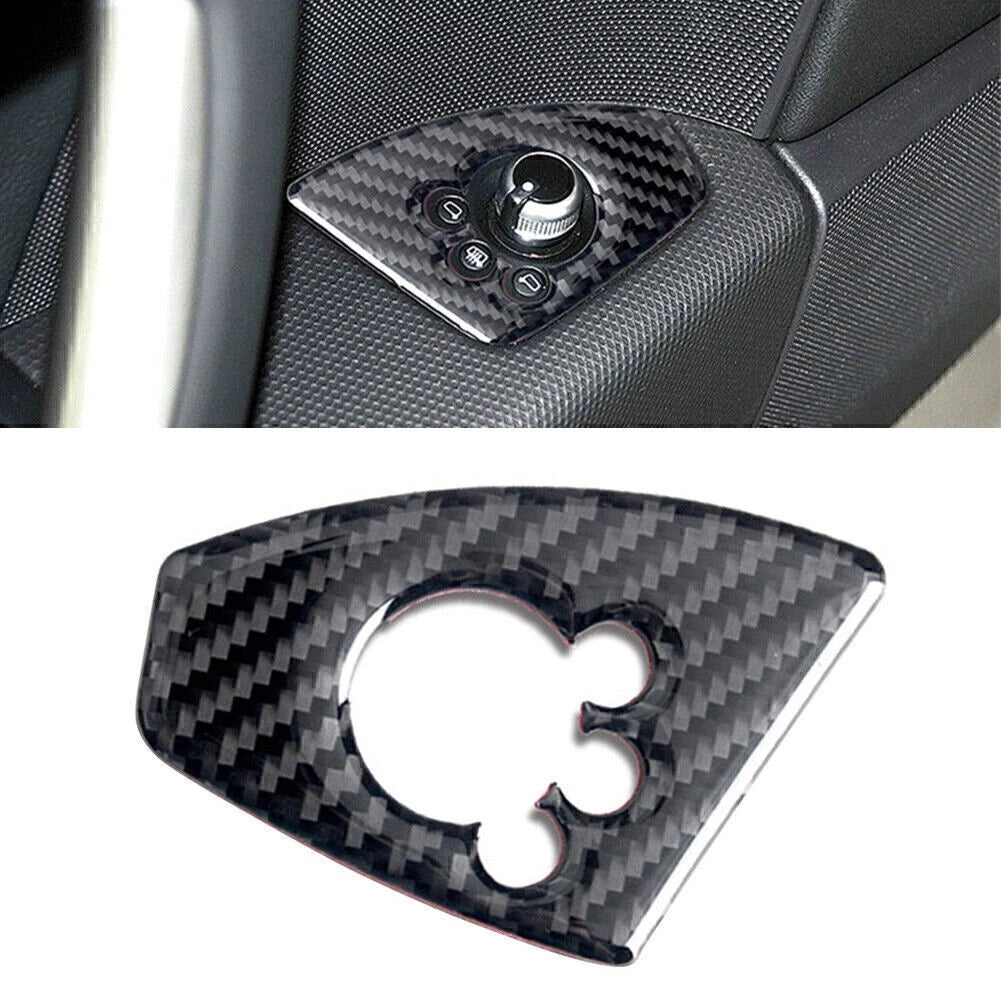 Carbon Fiber Interior Door Lock Button Cover Trim for Audi TT TTRS (2008–2014)