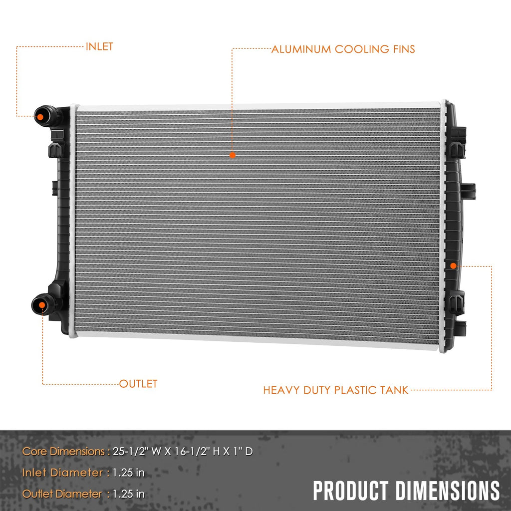 Cooling Radiator DPI-13517 for VW Golf 2.0L Diesel (2015–2019)