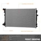 Cooling Radiator DPI-13517 for VW Golf 2.0L Diesel (2015–2019)