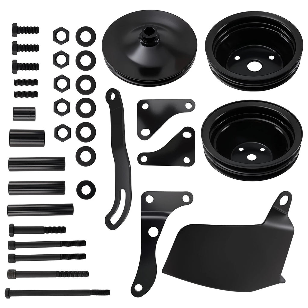 LWP Steel Pulley Kit for Small Block Chevy Motors (Complete)