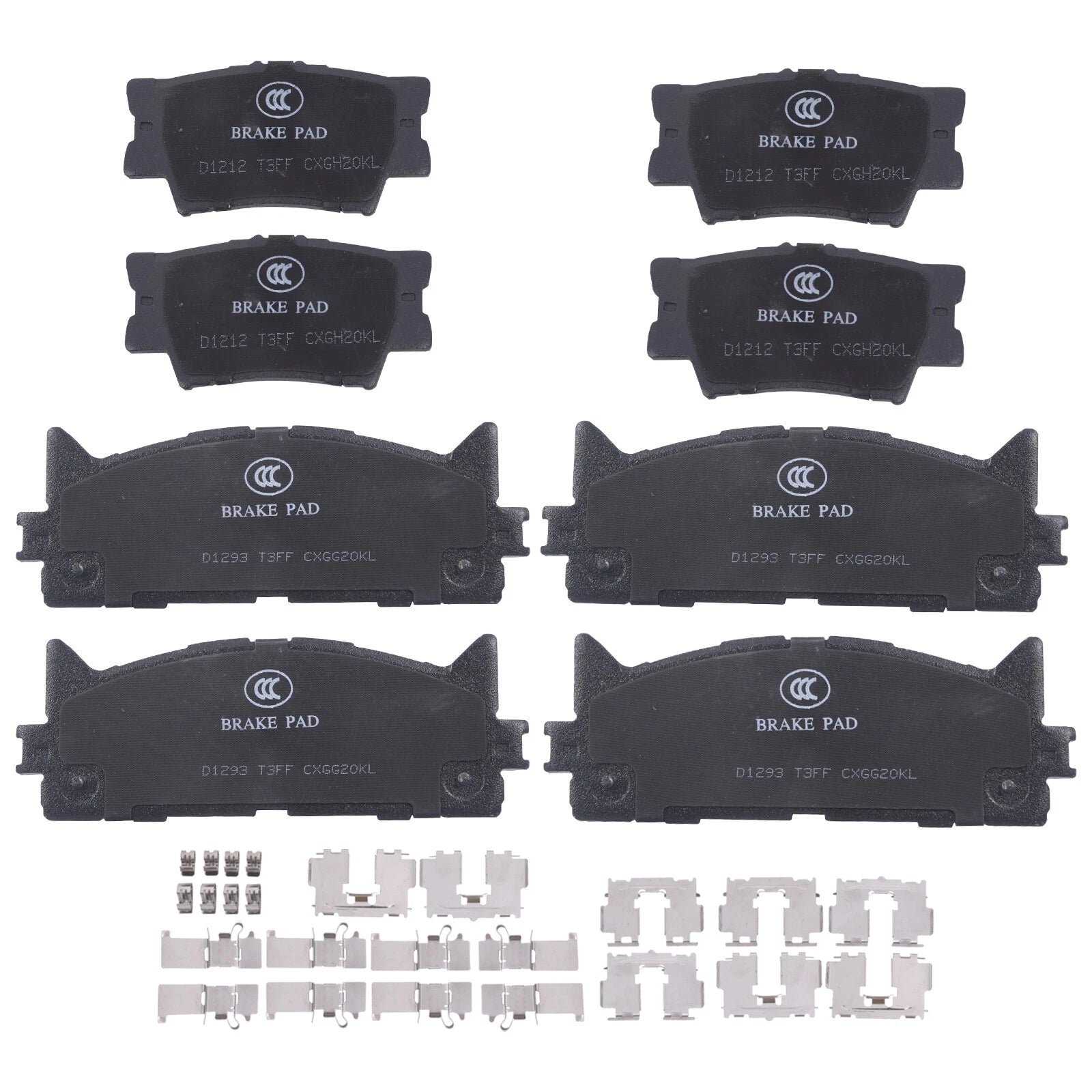 Set of 4 Ceramic Brake Pads for Toyota Avalon Camry Lexus ES350 (2007–2017)