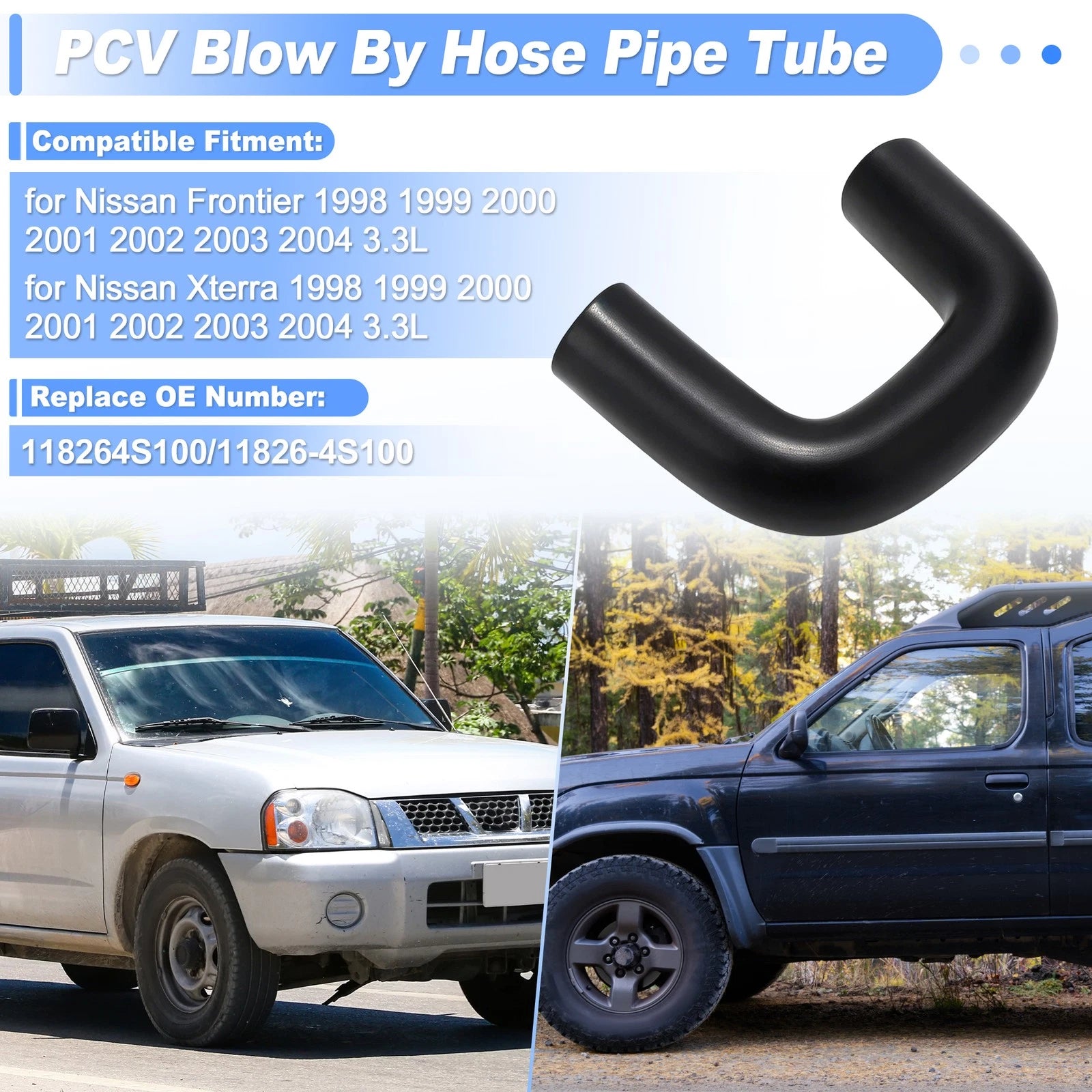 PCV Blow By Hose Pipe Tube for Nissan Frontier (1998–2004) No. 118264S100
