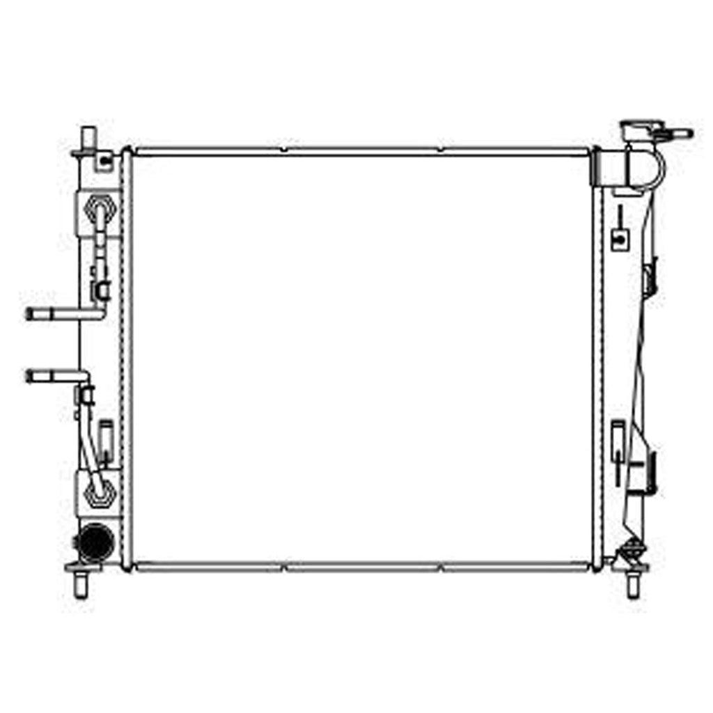 Replacement Plastic Aluminum Radiator for Toyota Hilux (2005–2015)