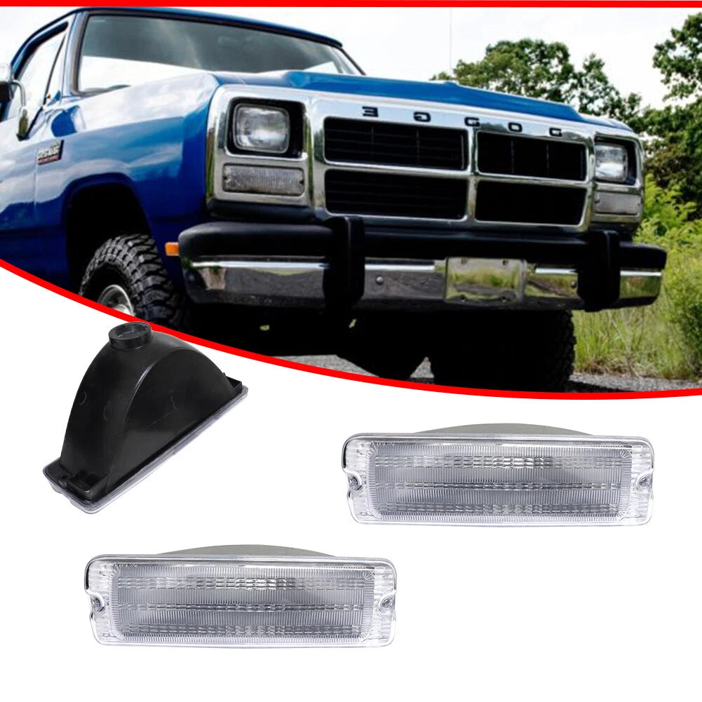 Turn Signal Lights for Dodge D250 W250 (1991–1993) Clear Lens