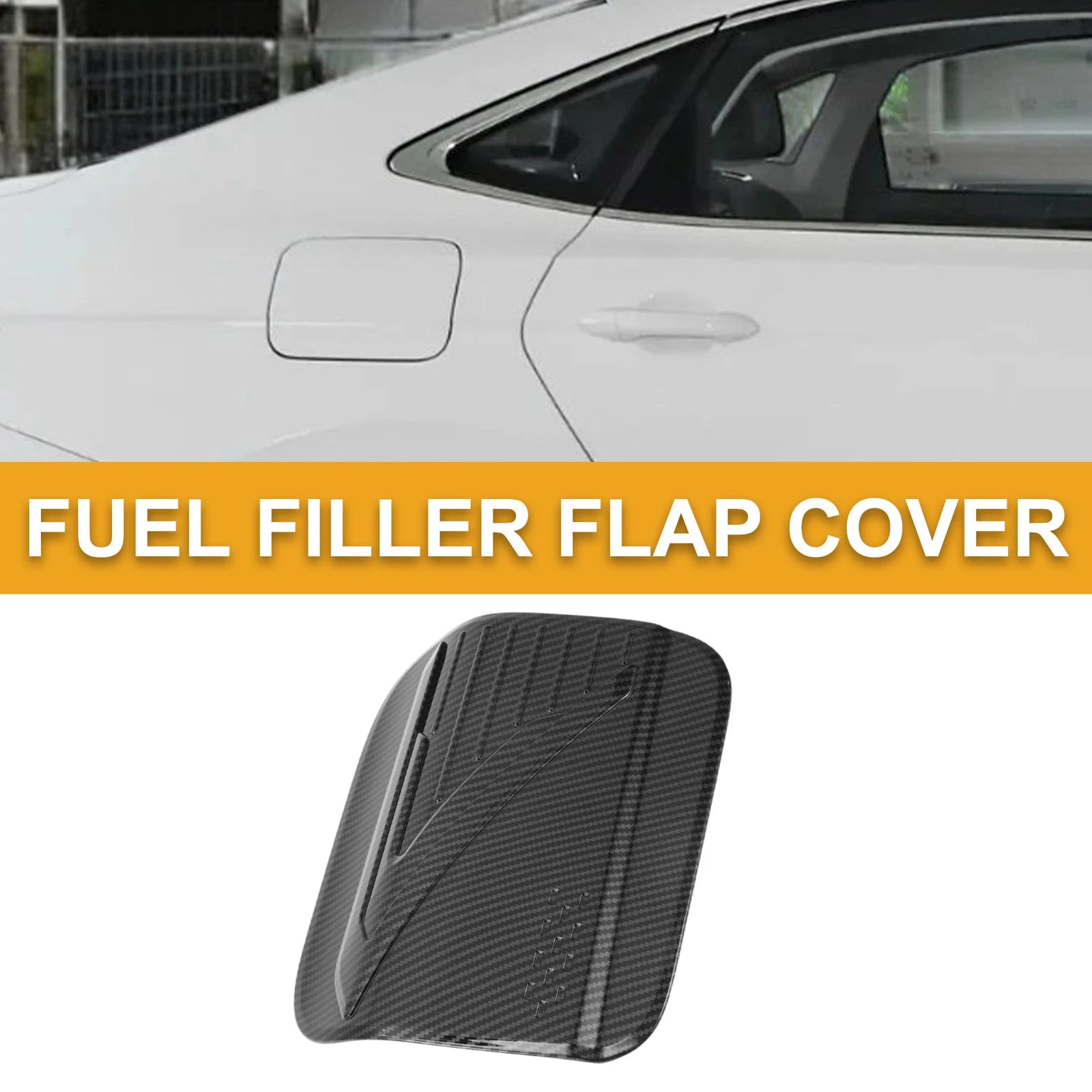 Fuel Tank Door Cap for Toyota Camry (2024–2025) Carbon Fiber Black