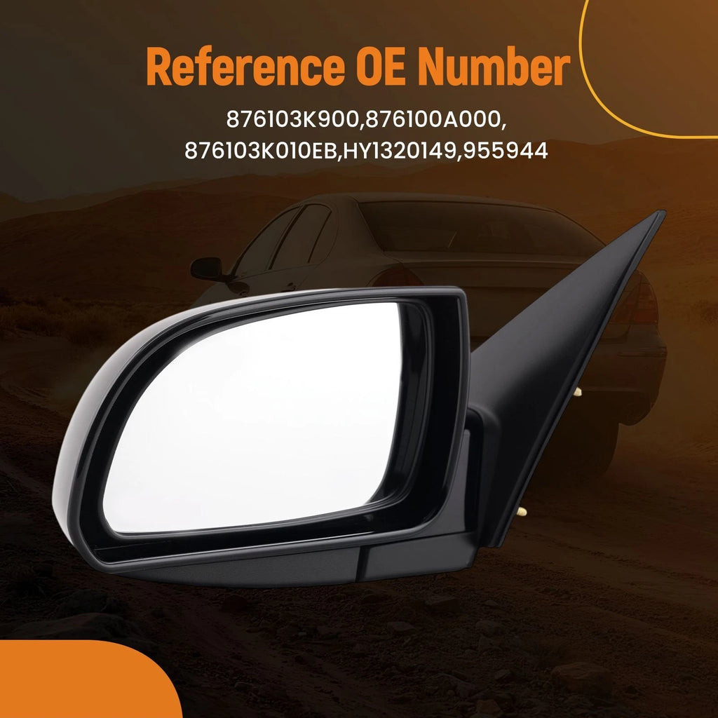 Heated Left Mirror Power for Hyundai Sonata GL/GLS/SE (2006–2010) Black