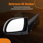 Heated Left Mirror Power for Hyundai Sonata GL/GLS/SE (2006–2010) Black