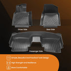 Set of 4 Black TPE All Weather Floor Mats for Toyota Camry (2018–2023)