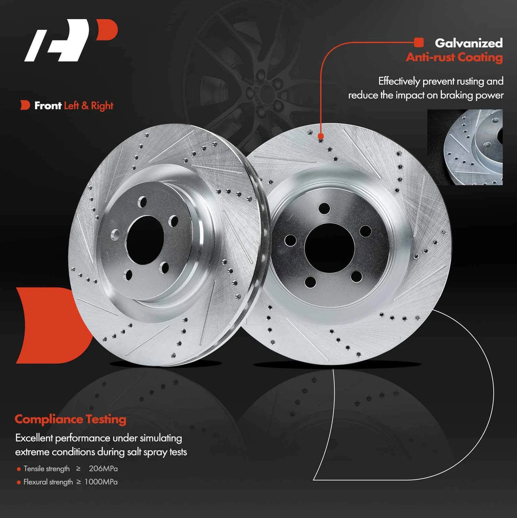 Drilled Brake Rotors & Brake Pads Set for Ford Explorer (2006-2010)