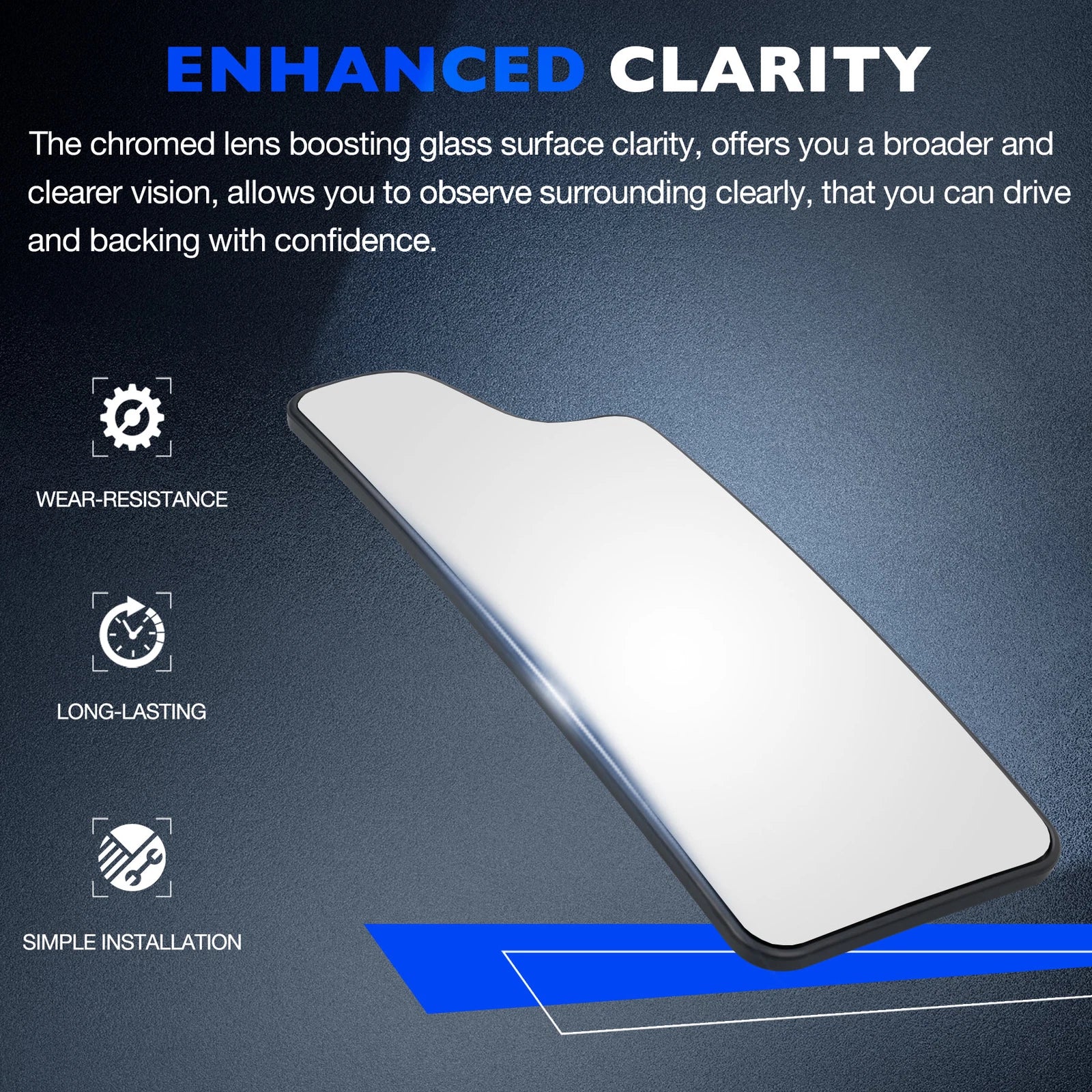 Left Towing Lower Convex Mirror Glass for Chevy Silverado GMC Sierra (2020-2021)