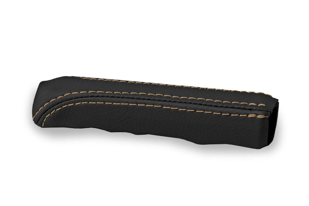 Leather E Brake Boot Cover for BMW E30 (1984–1991) Black Beige Stitch