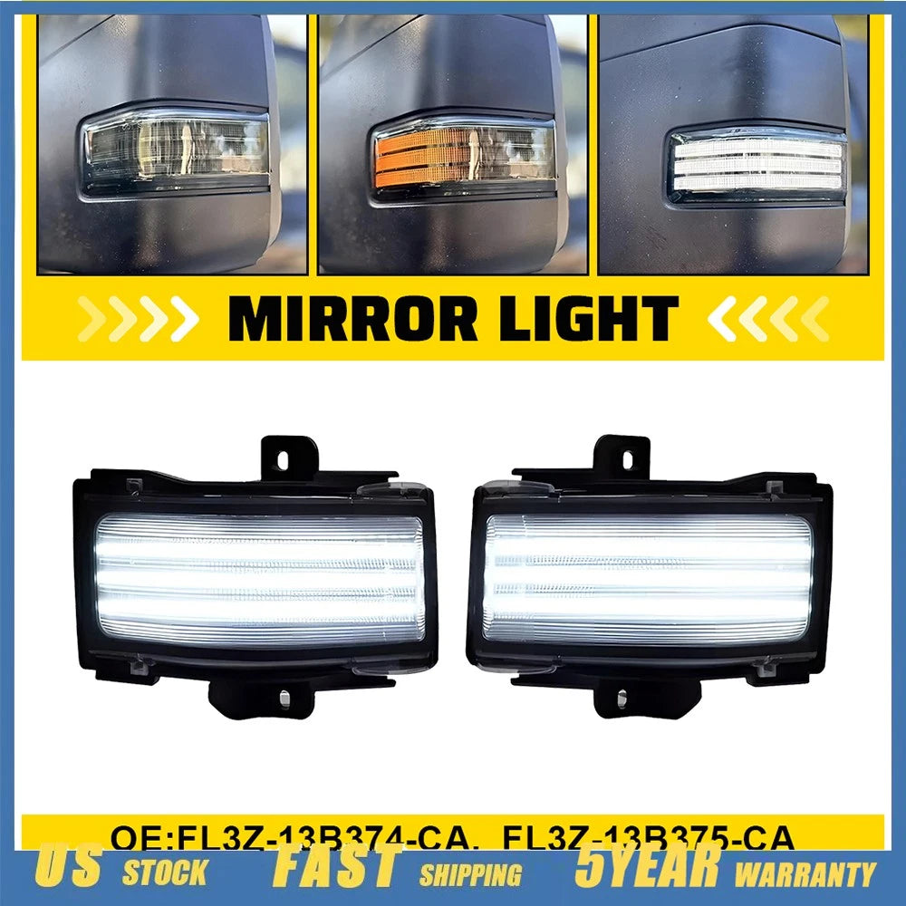 Switchback LED Side Mirror Light for Ford Super Duty F250 F350 F450 F550 (2017–2023)