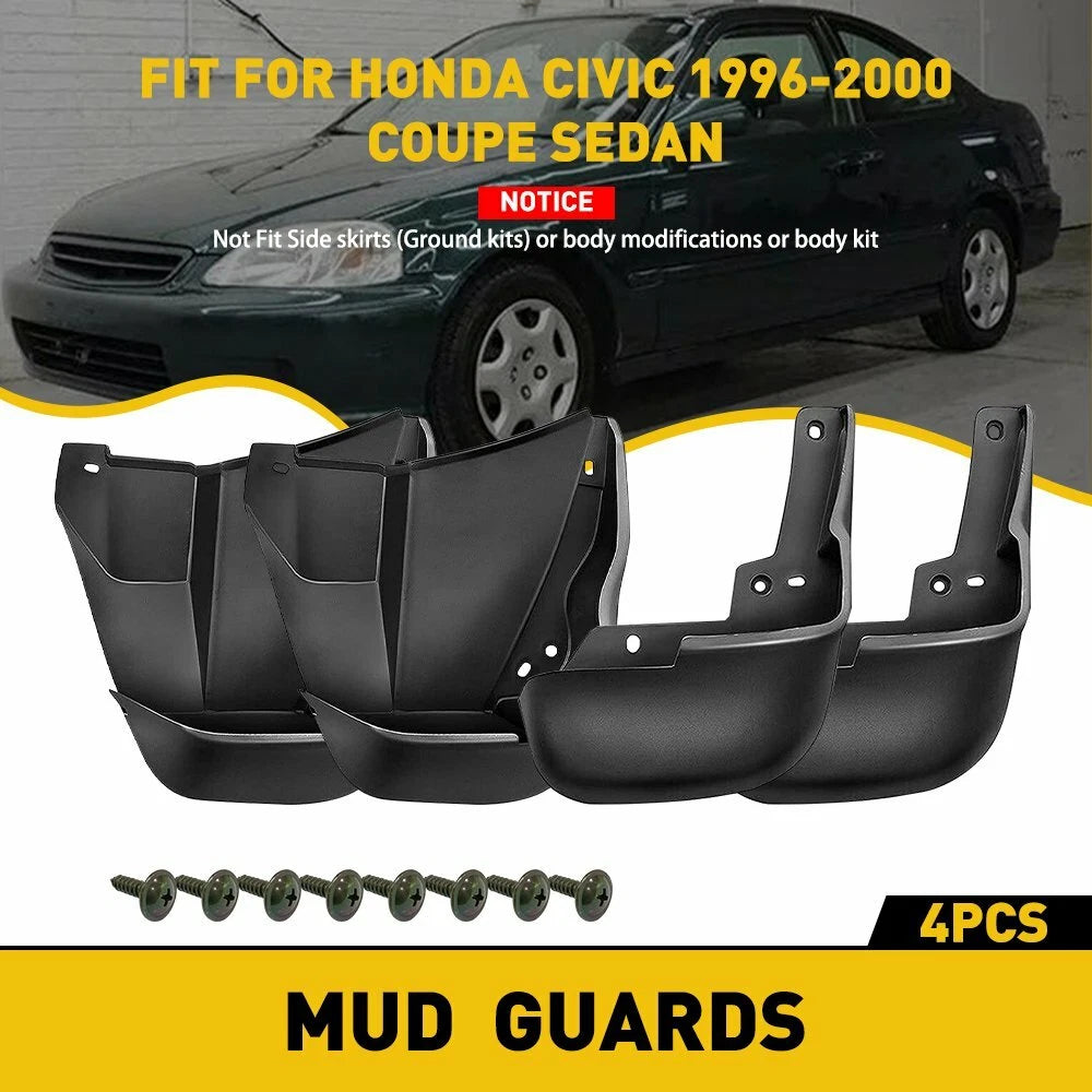 Mud Flaps Splash Guards for Honda Civic Coupe Sedan (1996–2000)