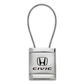 Satin-Chrome Cable Keychain - Officially Licensed for Honda Civic