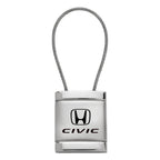 Satin-Chrome Cable Keychain - Officially Licensed for Honda Civic