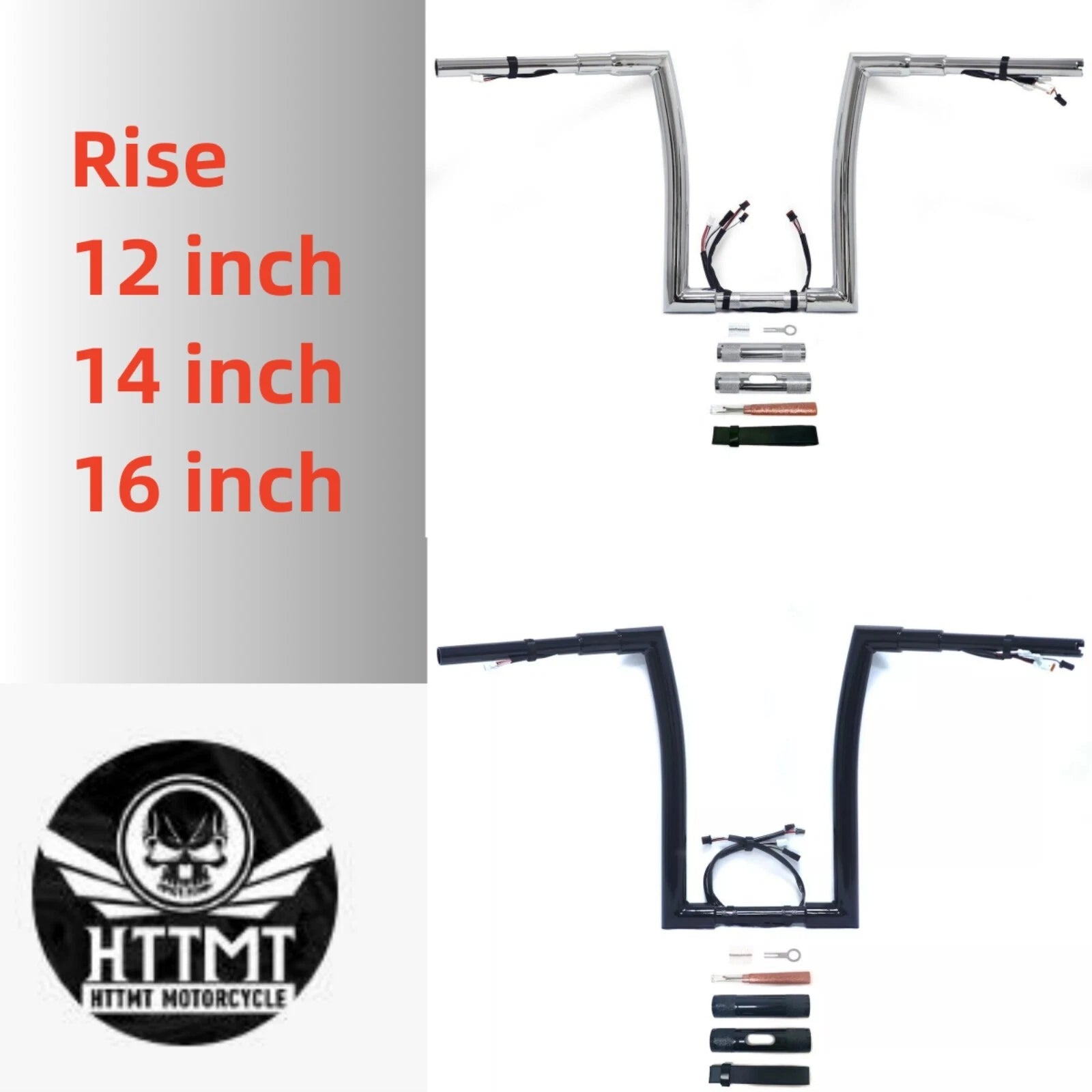 12" 14" 16" Prewired Handlebar for Harley Road King FLHR FLHRC (2016–2022)