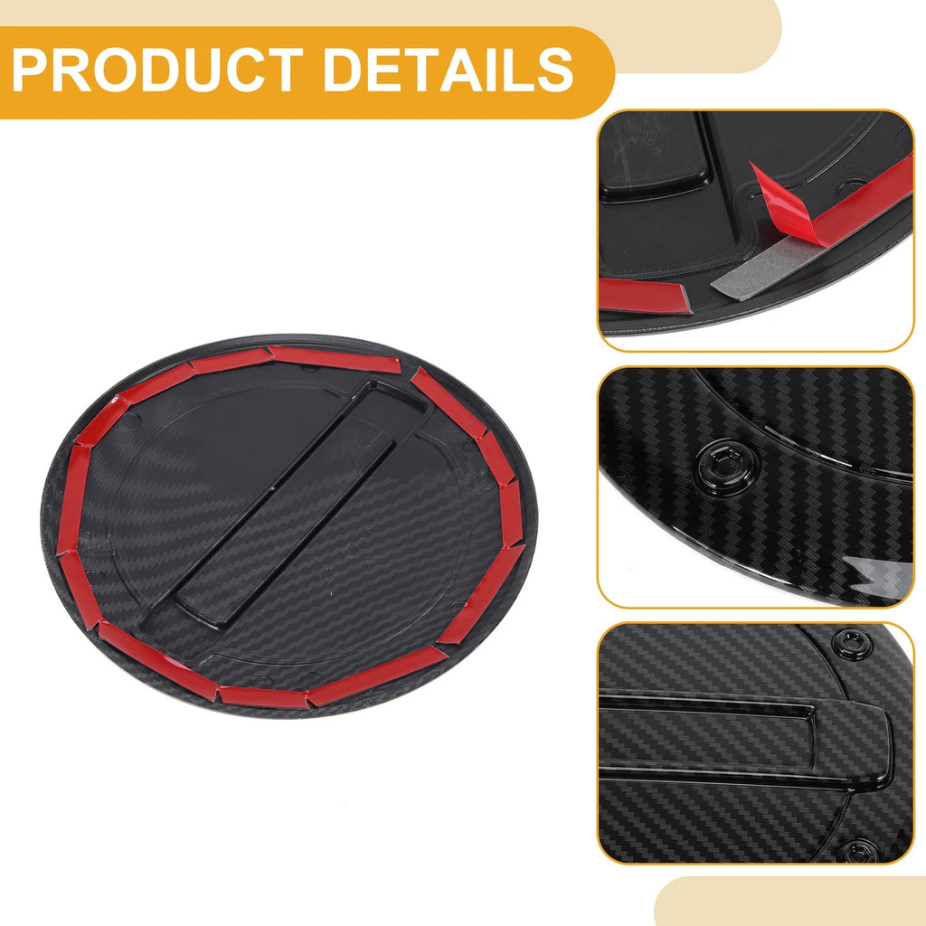 Fuel Tank Door Cap for Dodge Ram (2023–2025) Carbon Fiber Black