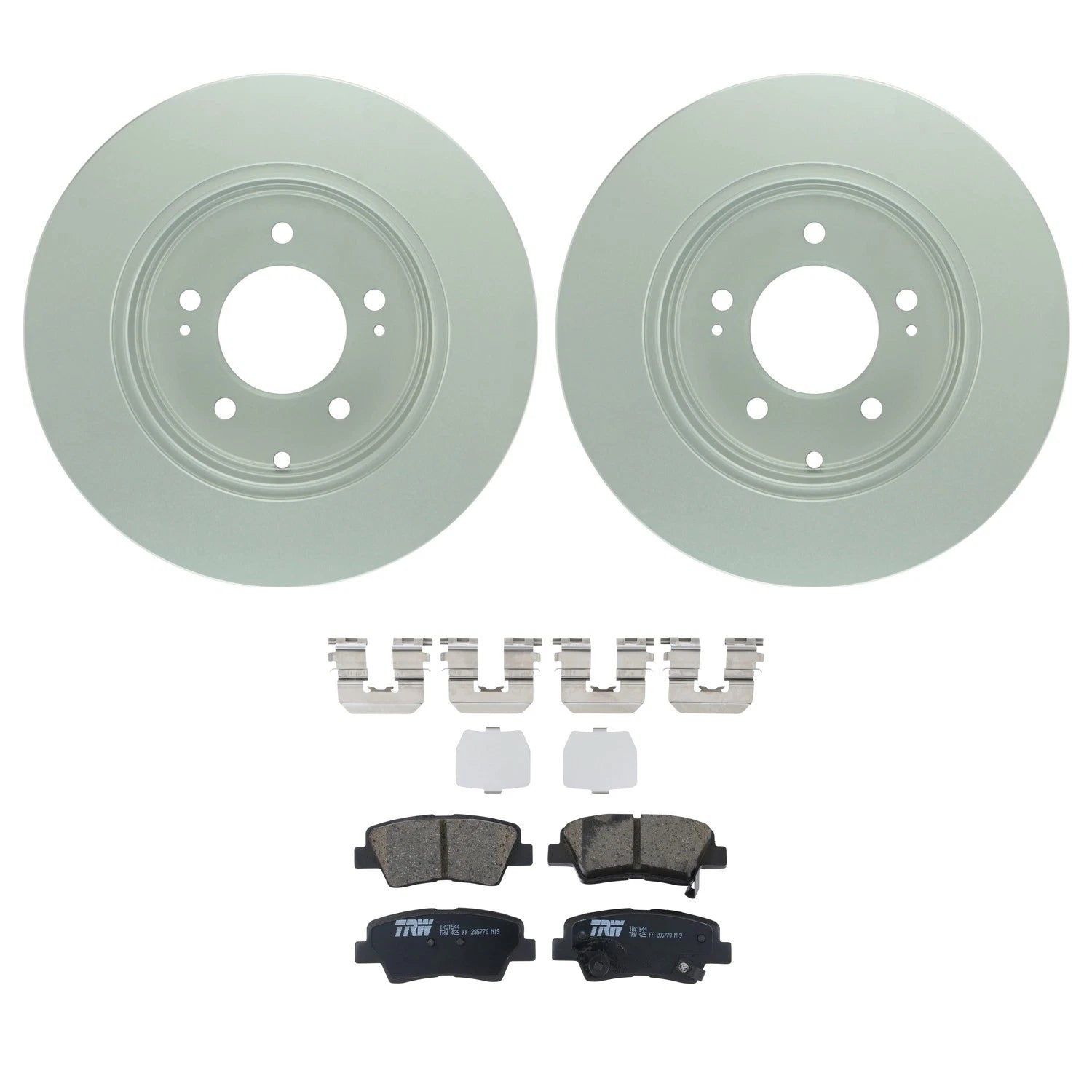 Bosch QuietCast Rear Rotors & TRW Pro Ceramic Disc Brake Pads for Azera Optima (2006–2015)