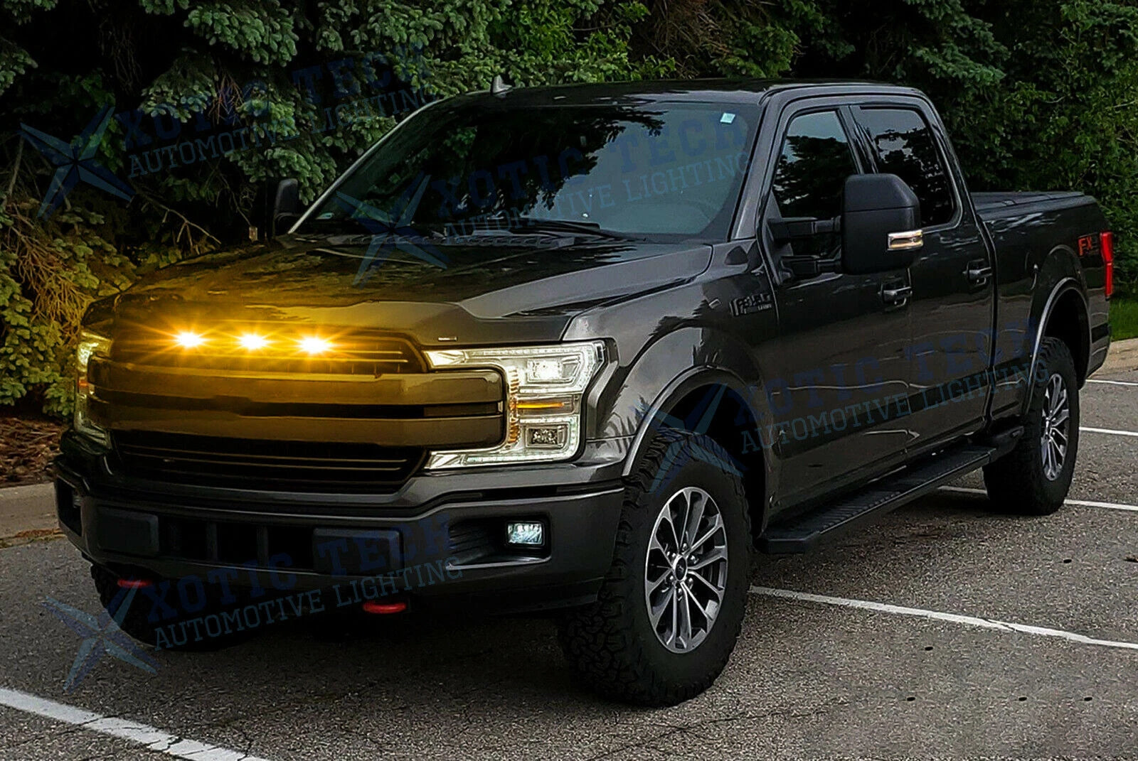 Front Grille for Ford F-150 Raptor (2017-2020) Amber LED Running Light
