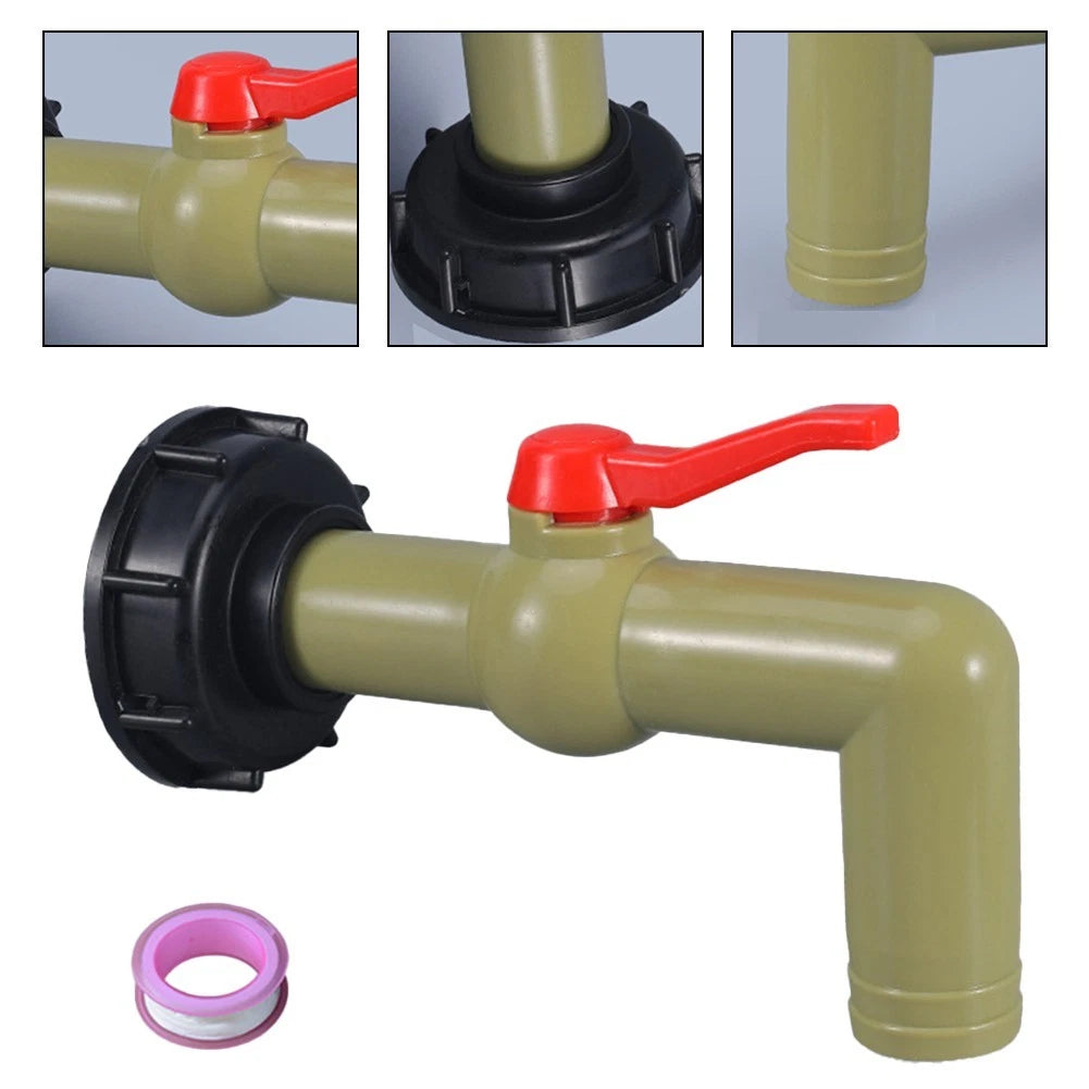 IBC Water Tank Extension Faucet Nozzle with 32mm Angled Outlet
