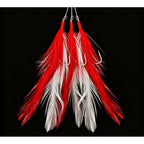 Sabiki Rig Lure Set of 3 Hooks Red White Hand Tied No 6 for Fishing