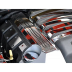 Fuel Rail Covers w/White CF True Flame Inlay for 10-15 Camaro SS fits OEM Shroud