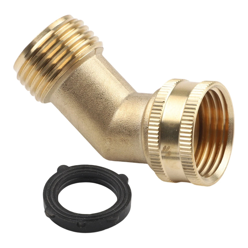 45 Degree Brass Elbow Connector for Outdoor Hose (34 Inch)