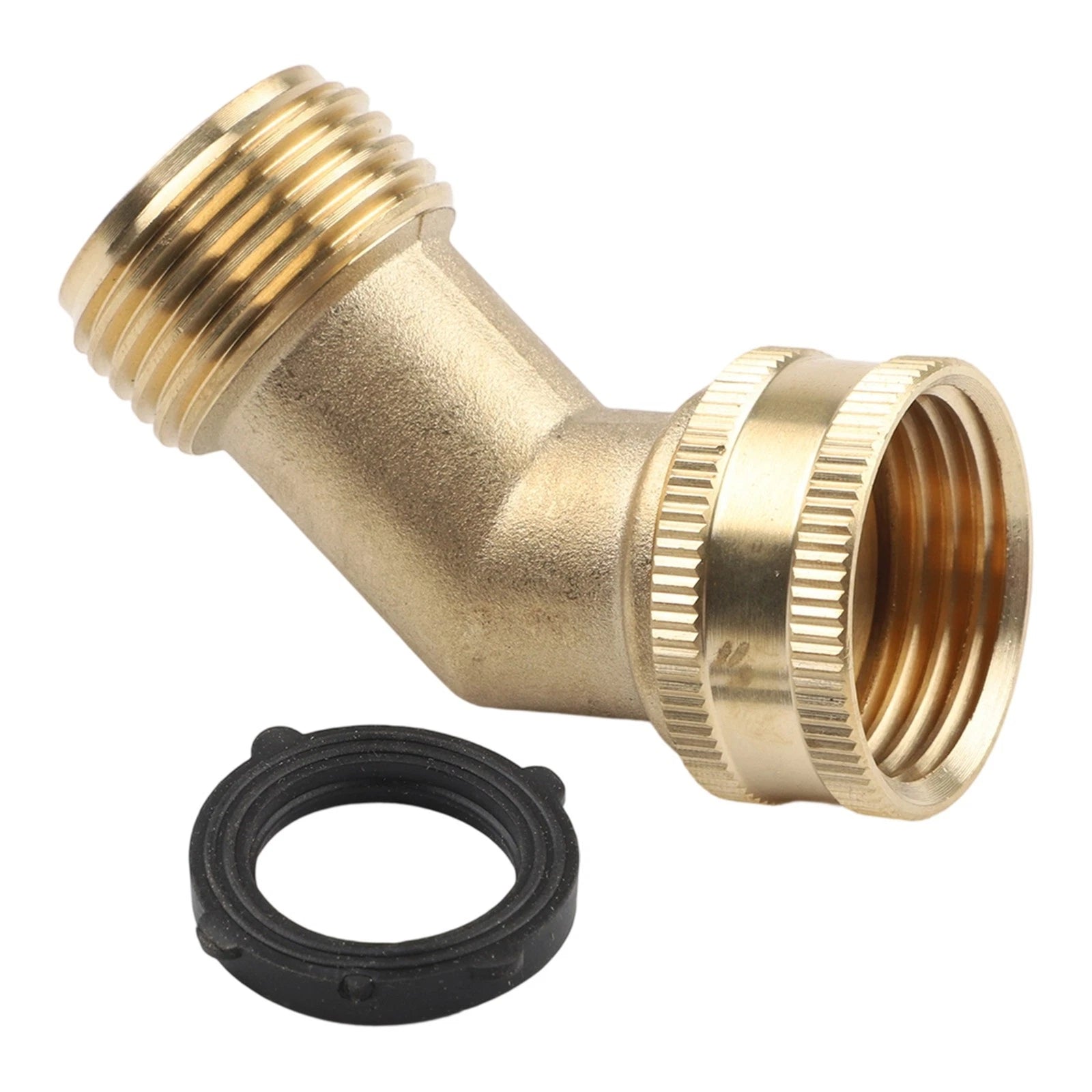45 Degree Brass Elbow Connector for Outdoor Hose (34 Inch)