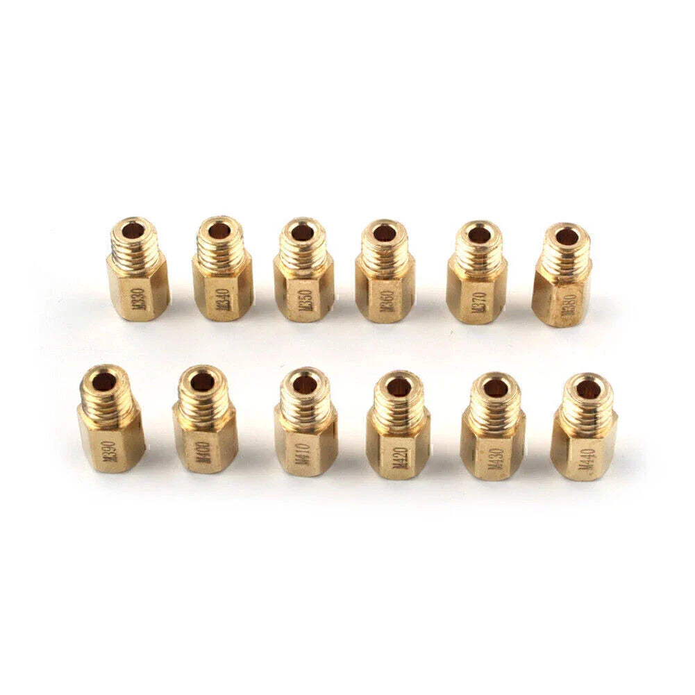 12Pcs Mikuni VM TM Carburetor Main Jets #330 - #440 for Motorcycle