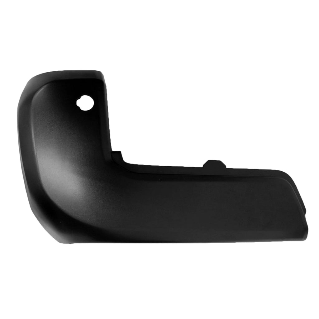 Replacement Black ABS Plastic Rear Driver Bumper End w/Park Assist Sensor Holes