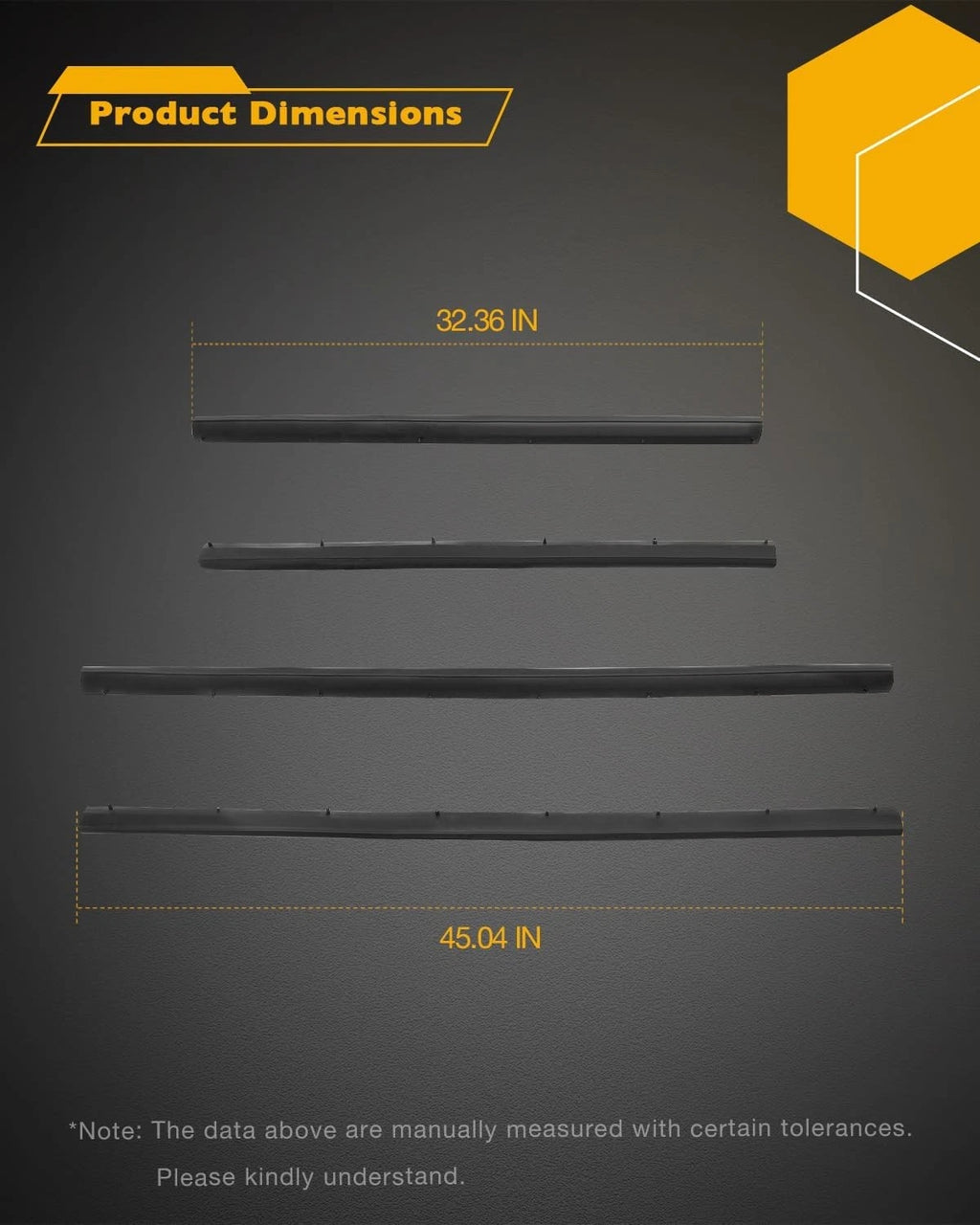 4X Door Lower Weatherstrip Seal for Ford F250 F350 F450 F550 Super Duty (1999–2016)
